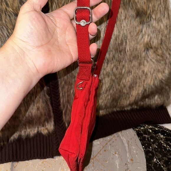 Kipling Small Vibrant Red Nylon Crossbody Bag - Picture 5 of 14